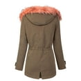 thumbnail image 4 of MixMatchy Women's Cozy Faux Fur Lined Front Zip Up Short Coat Jacket, 4 of 4