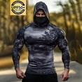 thumbnail image 4 of Yaoyar Men's Performance Fishing Shirts,Sun Protection Hoodie Long Sleeve UPF 50+ Hiking Shirt with Mask Cap, 4 of 6