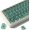 Mint Green, variant on Slate Blue Clear keycaps,Transparent Keyboard keycaps,Jelly Key caps Set,Shine Through keycap,MDA Profile Keyboard caps for Mx Switches Mechanical Keyboard(115key)