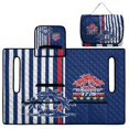 thumbnail image 3 of Pzuqiu American Patriotic Palm Print Quilted Golf Cart Seat Cover | 4 Pockets Non Slip 2-Person Universal Fit Protector for Golfers, 3 of 7