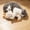White, variant on Plush Cat Toy Soft Crinkle Squeaky Dog Chew Toy Cozy Shaped Pet Toy Cute Pillow Cushion for Anxiety Relief Interactive Play