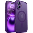 thumbnail image 1 of Magnetic Case for iPhone 16 Pro Max with Full Camera Protection [Compatible with Magsafe] [Translucent Matte] Protective Phone Case, Hot Pink, 1 of 5