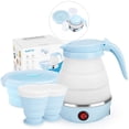 thumbnail image 1 of Hervidor eléctrico de viaje PAHTTO plegable de 600 ml con cuenco y tazas, 1 of 9
