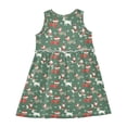 thumbnail image 3 of Girls Dress Dog Christmas Snowflake Sleeveless Dress for Girls Hem A-Line Casual Sundress, 3 of 7