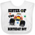 thumbnail image 3 of Inktastic Sister of the Birthday Boy Girls Baby Bib, 3 of 4