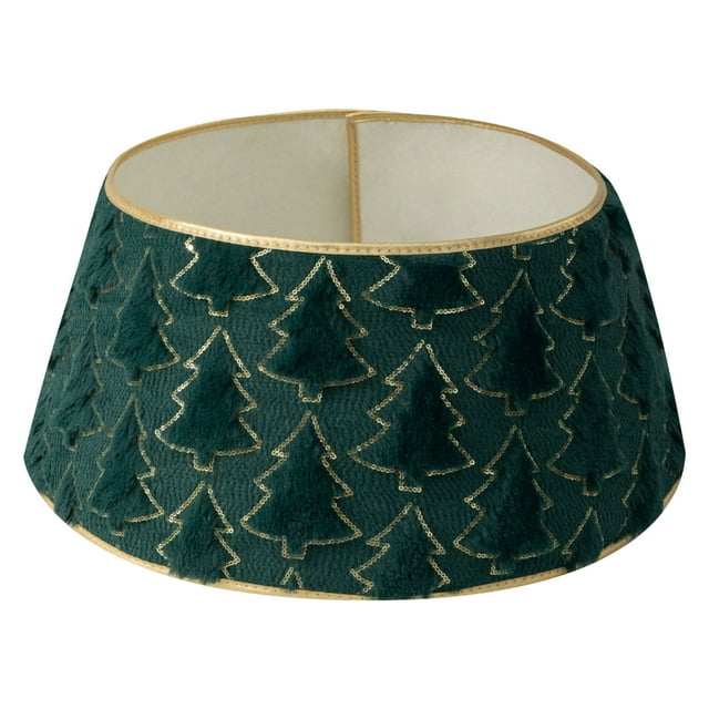 Elegant Gold Trimmed Collar Skirt Decorative Stand For Holiday Festive Tree Display Party Celebration Decoration