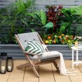 thumbnail image 1 of Silla Plegable de Madera Costway Silla Reclinable en 3 Posiciones Con Cojín Gris, 1 of 9