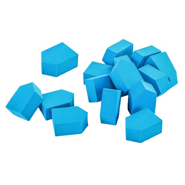 Set de Esponjas de Maquillaje 15x Zulema Puff Sin látex Azul Puño de esponja de maquillaje de cuña