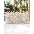 thumbnail image 4 of Outdoor Pillows Waterproof, Beige Coral Coastal Throw Pillows with Inserts Included, Summer Nautical Ocean Beach Indoor Outdoor Decorative Lumbar Pillow for Bed/Couch/Patio 18"x18", 2Pcs, 4 of 8