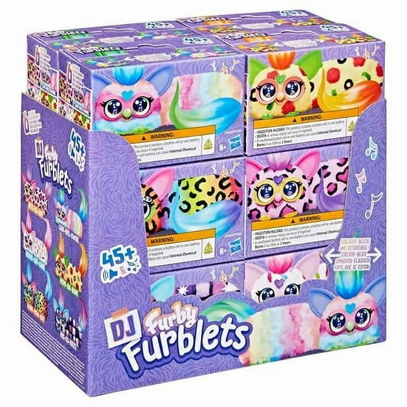 Hasbro HSBG1777 Furby DJ Furblets Assortment Plush Toys - 8 Piece