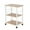 Beige, variant on Baker's Rack 3-Tier Kitchen Utility Microwave Oven Stand Storage Cart Workstation Shelf(Vintage Board Top Black Metal Frame)