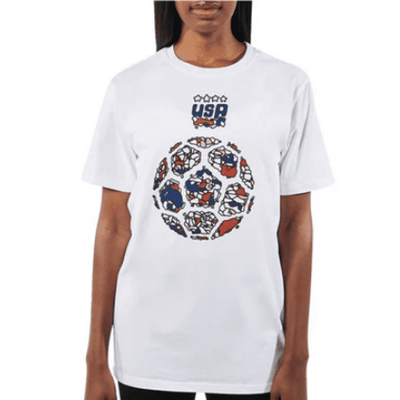 Unisex Round21 USWNT Our Time White Tee Shirt XXL