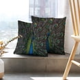 thumbnail image 6 of LALILO Throw Pillow Covers Peacock With Spread Tale Animal Cushion Cover 18" x 18", 2 Pack, 6 of 6