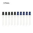 thumbnail image 2 of 5 pairs 5mm 940nm LEDs Infrared Emitter and IR Receiver Diode DC 1.2V Light Emitting Diodes, 2 of 5