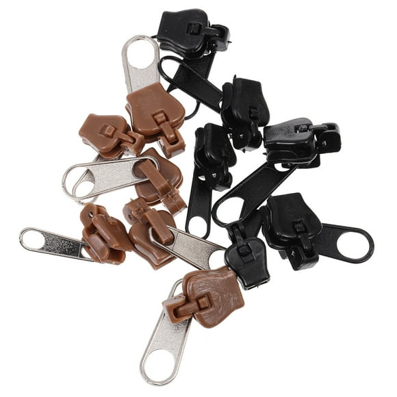 KONTONTY 12Pcs Metal Zipper Replacement Parts Assorted Color for for Small Objects Repairing