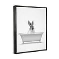 thumbnail image 3 of Stupell Industries Bunny Peeking Bathtub Pet Animals & Insects Painting Black Floater Framed Art Print Wall Art, 3 of 6