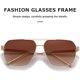 thumbnail image 2 of Polarized Sunglasses Womens Men Retro Oversized Square Vintage Fashion Shades Classic Large Metal Sun Glasses, 2 of 4