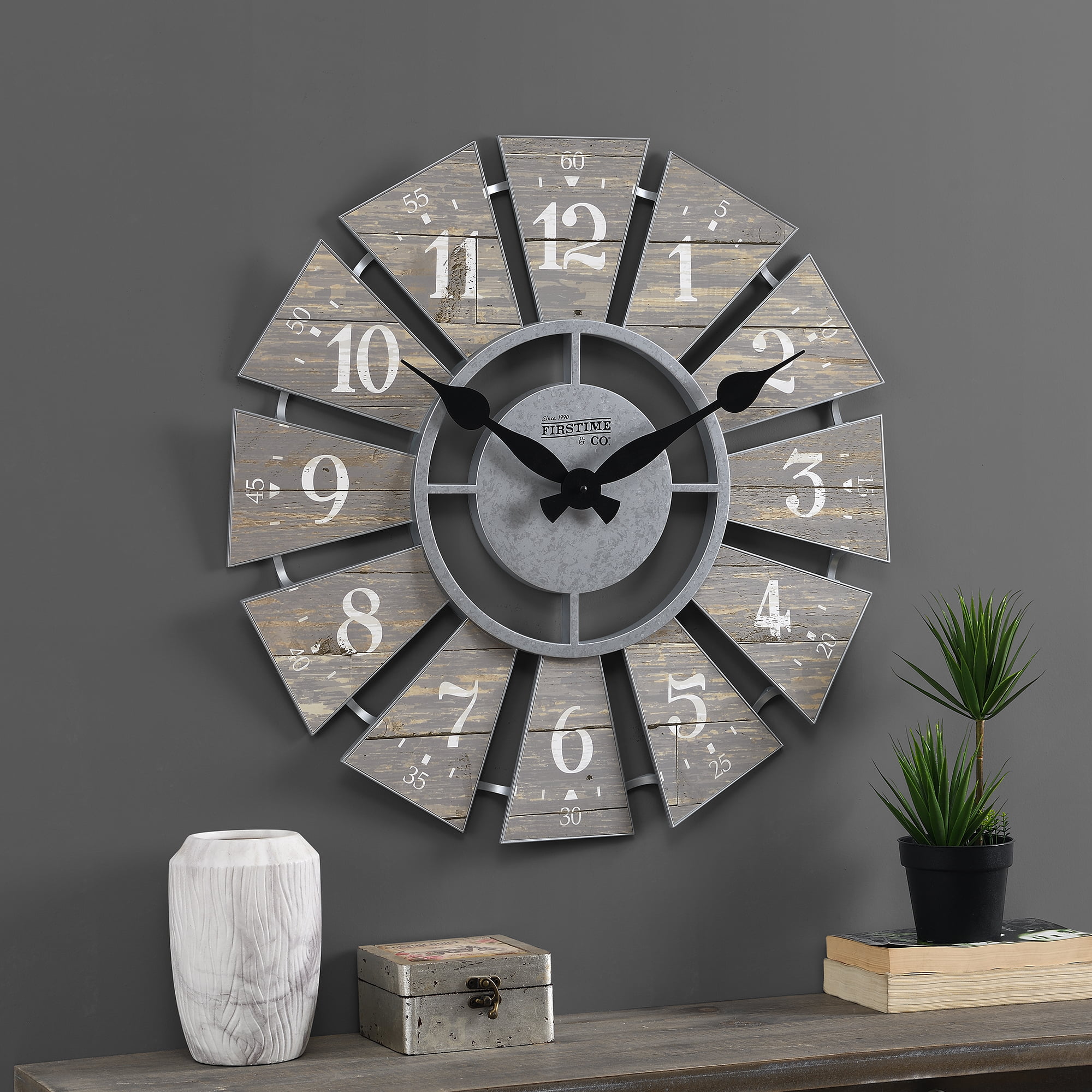 Bulova Clocks C4810 Manager Digital Decorative Glass Hanging Wall 