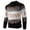 005 Black, variant on Men’s Gradient Letter Stripe Knit Sweater Thickened Slim Warm Imitation Mink Knitted Sweater Half-High-Neck Collar Pullover