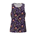thumbnail image 4 of Xecao Lavender Flowers Men's Tank Top Workout Quick Dry Sleeveless Gym Jogging Muscle Shirts Summer Swim Beach Tops, 4 of 9