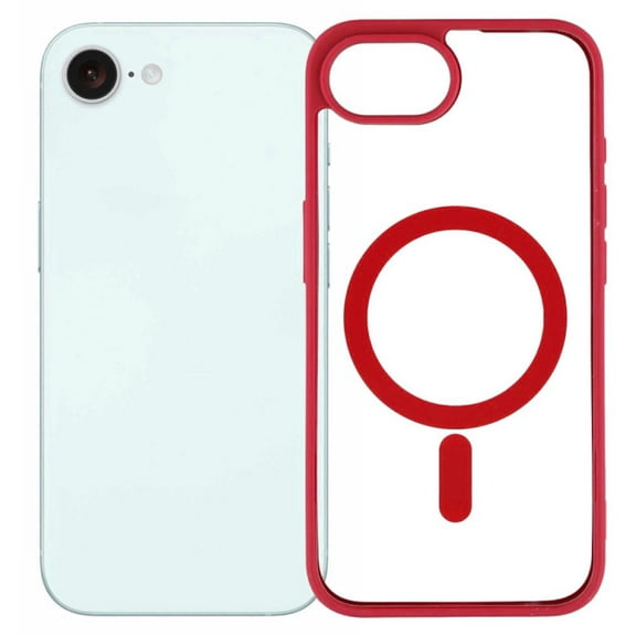 Acrylic Transparent Case with MagSafe for iPhone 16e - Red