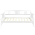 thumbnail image 2 of Wooden Daybed Frame Twin Size, Wooden Slats Support, Dual-use Sturdy Sofa Bed for Bedroom Living Room (White), 2 of 3
