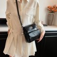 thumbnail image 2 of Bolso de Mano Bandolera Mujer Ndcxsfigh Cuero Encerado con Aceite Doble Bolsillo Monedero Sólido 7,87 x 7,48 x 2,76 pulgadas, 2 of 9