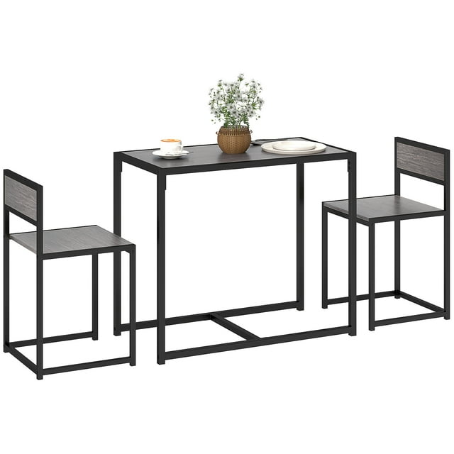 CoSoTower Dining Table Set, Industrial Dining Set for 2, Kitchen Table and Chairs for Small Space, Dining Room Table with Chairs