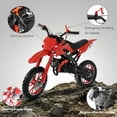 thumbnail image 3 of FONA 49cc 2-Stroke Dirt Bike for Kids 8-12, 25mph Mini Motorcycle with Dual Disc Brakes, Multi Terrain Tires, Suspension & Soft Seat Red, 3 of 7