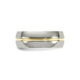 thumbnail image 4 of Gem & Harmony Mens Titanium Wedding Band Ring with Yellow Plated Inlay (8.00mm) for Men, 4 of 6