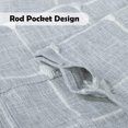 thumbnail image 3 of Kitchen Curtains 24 Inch Cafe Curtain Tiers, Light Filtering Linen Textured Short Curtains for Bathroom, Semi Sheer Farmhouse Small Window Curtain Rod Pocket 2 Panels (Light Gray), 3 of 5