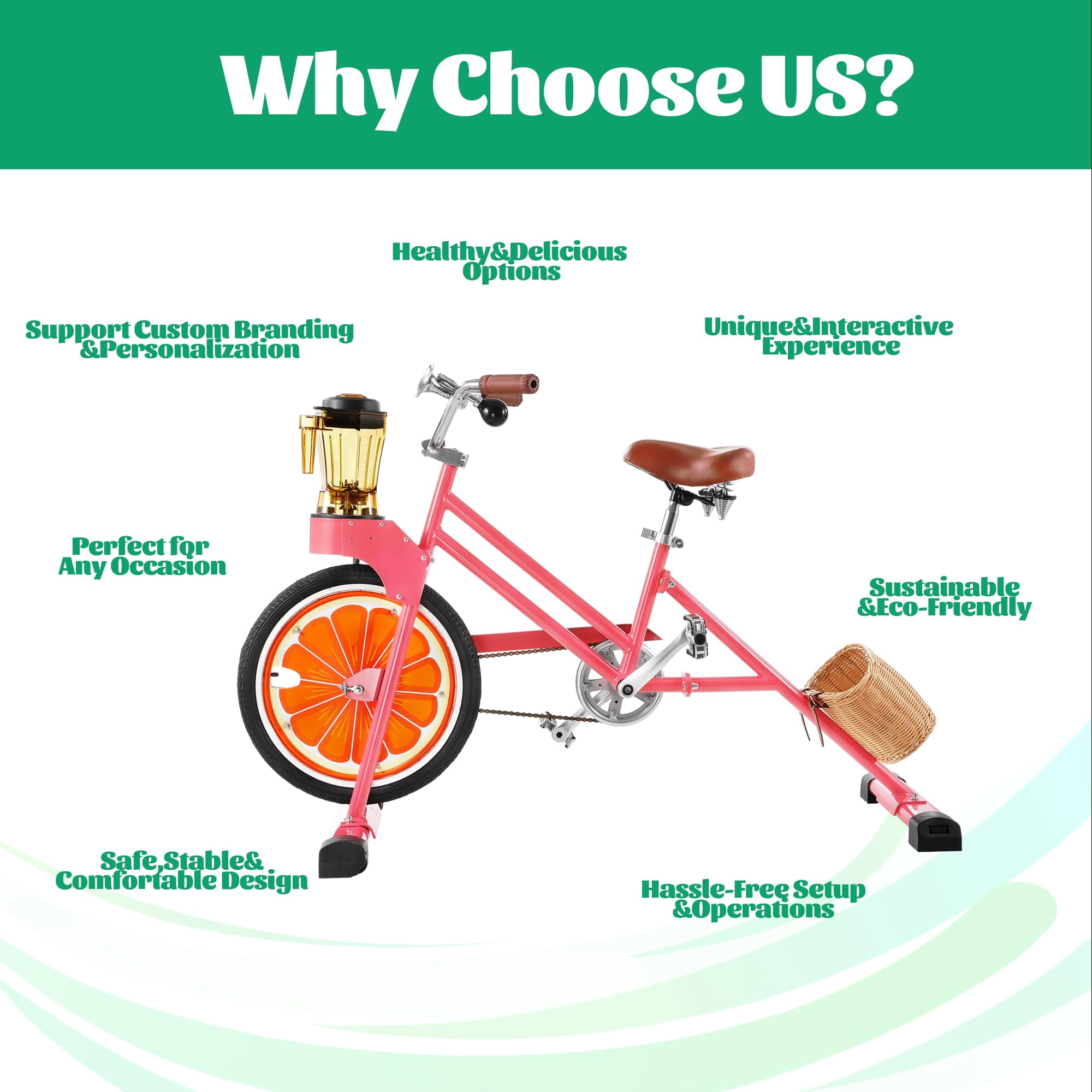 Kids Blender Bike Stationary Bicycle with Fruit Juicer & Smoothie Maker for Children 6-15, Indoor Outdoor School Party Activities, Pink