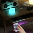 thumbnail image 1 of Xihbxyly Luz Nocturna Regulable, Lámpara Led de 16 Colores Cambiantes, Recargable con Control Remoto, Iluminación Ambiental para El Hogar, Fiestas, Bares, Dormitorios, Decoración de Exteriores, Tamañ, 1 of 7