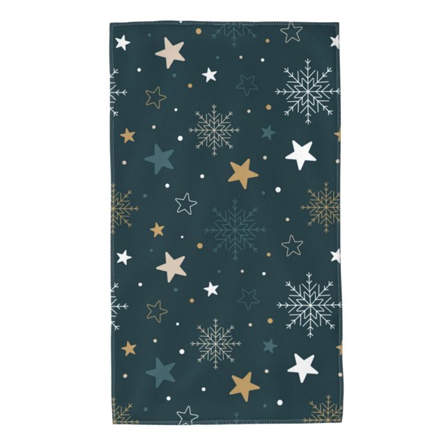 Balery Christmas Snowflake Toalla de Microfibra Premium con Estampado – 27.5x16 pulgadas, Alta Absorción, Suave y Aterciopelada, Secado Rápido