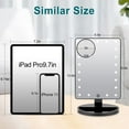 thumbnail image 6 of Funtouch Lighted Makeup Mirror, Adjustable Vanity Mirror with 10X Magnify Mirror 180-Degree Rotation,Black, 6 of 8
