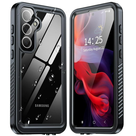 Dteck for Samsung Galaxy S25 Case Waterproof, Built-in Lens & Screen Protector 360° Full Body Heavy Duty Protective Shockproof IP68 Underwater Case for Galaxy S25,Black