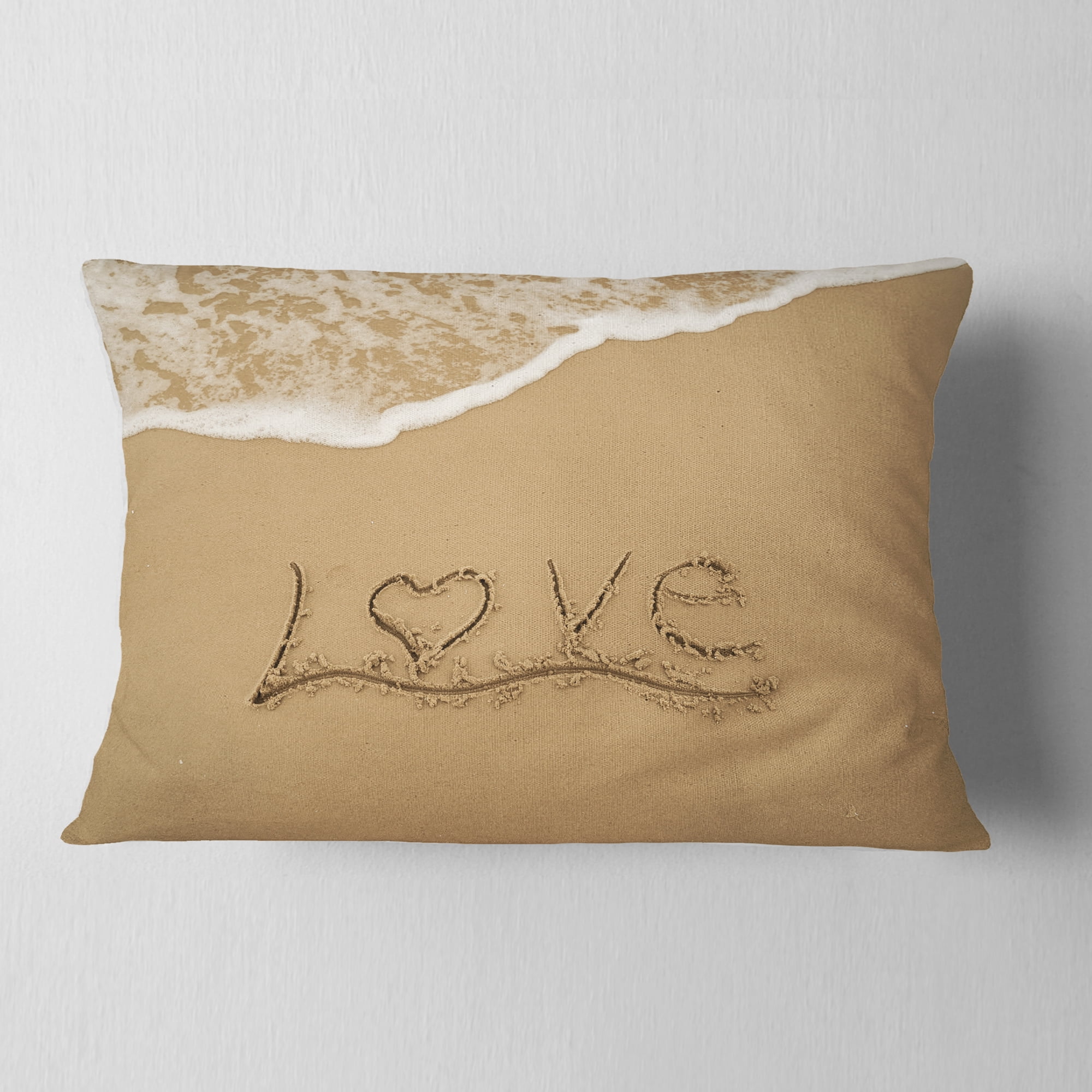 Designart 12" x 20" Multi-color Polyester Throw Pillow