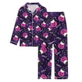 thumbnail image 5 of Halloween Pajamas Women 2 Piece Set Funny Print Long Sleeve Button Sleepwear Comfy Long Pants Relaxed Fit Cute Lounge Sets, 5 of 5
