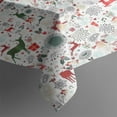 thumbnail image 3 of White Christmas Deer and Gift Pattern Rectangle Tablecloth 60"x84",Waterproof Polyester Rectangle Table Cloth, Wipeable Spillproof Polyester Tablecloth for Dining, Camping, Indoor and Outdoor, 3 of 5