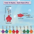 thumbnail image 2 of Turtle Beads Stitch Markers 20Pcs Crochet Knitting Markers with Lobster Clasp Charms for Sewing Quilting for DIY, 2 of 9