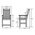 thumbnail image 4 of highwood Springville Counter Dining Armchair Whitewash, 4 of 5