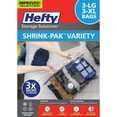 thumbnail image 1 of Bolsas de almacenamiento al vacío Hefty Shrink-Pak 3, grandes, 3 XL, que ahorran espacio, 1 of 7
