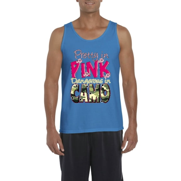 Normal is Boring - Men's Tank Top for Men, up to Men Size 3XL - Pretty in Pink Dangerous in Camo