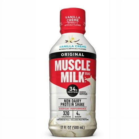 Muscle Milk Vanilla Protein Nutrition Shake 17 Oz Bottles - Pack of 12