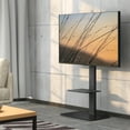 thumbnail image 2 of FITUEYES TV Stand with Mount for 32 to 65 inch TV Hight Adjustable Swivel TV Stand Tempered Glass Base, 2 of 9