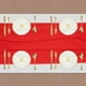 thumbnail image 1 of Camino de mesa de gasa roja 27.5" x 118" Camino de mesa ligero y elegante Camino de mesa romántico y transparente, 1 of 7