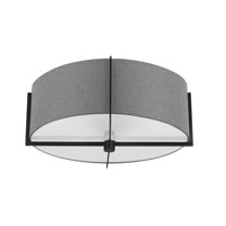 Dainolite 3LT Incandescent Semi-Flush Mount, MB, GRY Shade