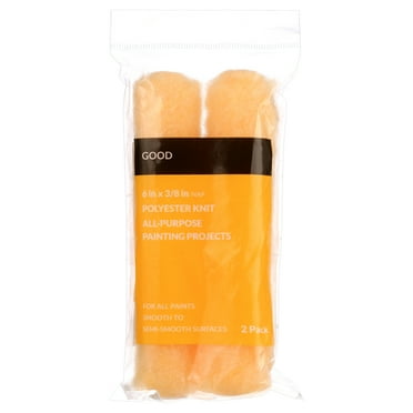 Good 6 x 3/8 in. Knit Polyester Mini Roller Cover, 2 Pack