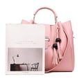 thumbnail image 5 of Stylago 3pcs Leather Handbag and Purses Set for Women Crossbody Bags with Chain Zipper Shoulder Wallet for Ladies Travel Gift Red, 5 of 6