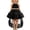 01 Black, variant on Girls High Low Halter Tulle Dress, Elegant Layered 3D Mesh Puffy Birthday Party Dresses for 0-4 Years